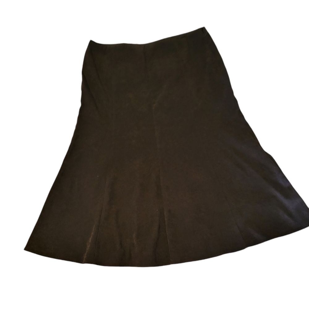 Vintage Norton Mcnaughton brown Maxi Skirt Suede Plus Size 14